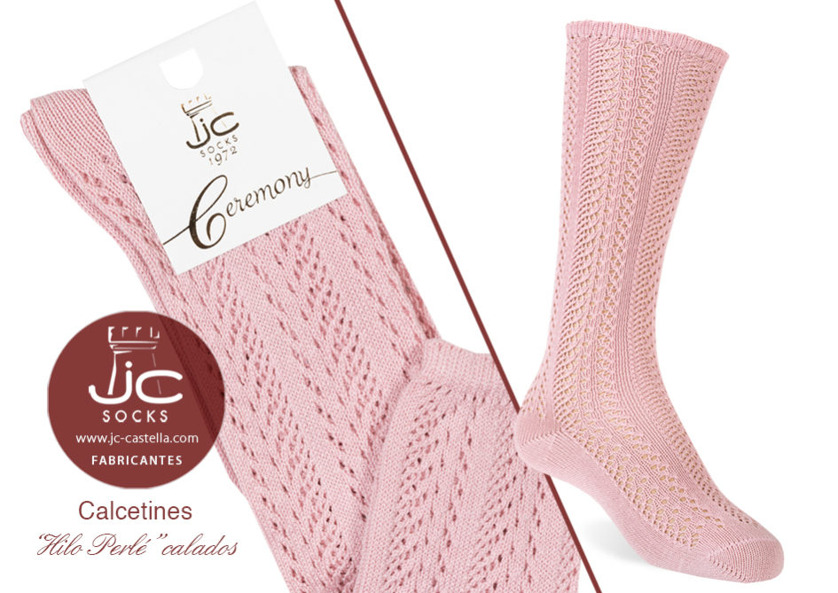 pétalo ponerse en cuclillas Email Calcetines calados altos niña- JC Castellà fabricantes calcetines España